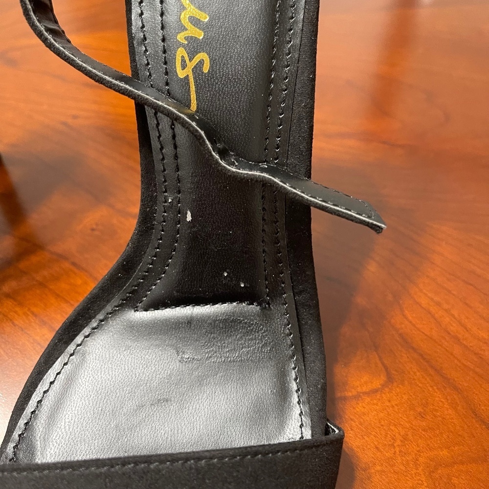 Lulus Women's Ankle Strap Heels Sandals Black Party Elegant Classic Size 7.5 - Picture 7 of 8